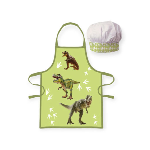 Picture of T-REX APRON & HAT SET GREEN